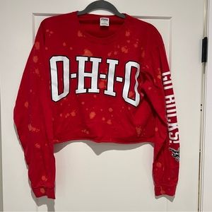 OSU long sleeve crop top